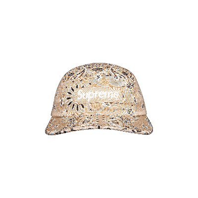 Pre-owned Supreme Bandana Camp Cap 'tan'