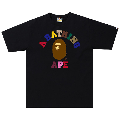 Pre-owned Bape Colors College Tee 'black'
