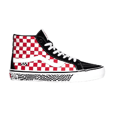 Pre-owned Vans Skate Sk8-hi Reissue 'grosso 84 - Red Checkerboard' In Black