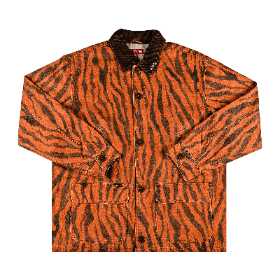 Pre-owned Supreme Barn Coat 'tiger Stripe' In Orange