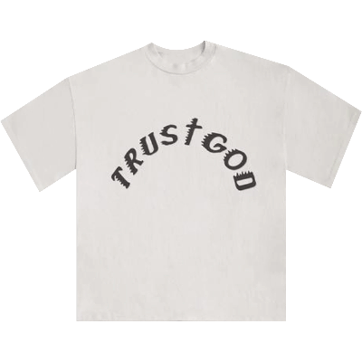 Pre-owned Kanye West Trust God T-shirt 'bone' In White