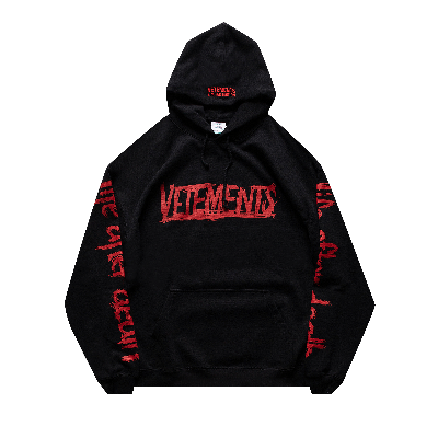 Pre-owned Vetements World Tour Logo Hoodie 'black/red'