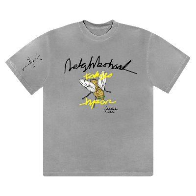 Pre-owned Cactus Jack By Travis Scott X Neighborhood Carousel T-shirt 'grey'