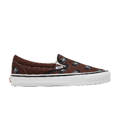 Pre-owned Vans Wacko Maria X Og Classic Slip-on 'brown Records'