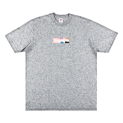 Pre-owned Supreme X Emilio Pucci Box Logo Tee 'heather Grey/dusty Pink'