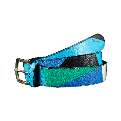 Pre-owned Supreme X Emilio Pucci Belt 'blue' In Multi-color