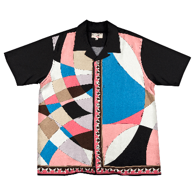 Pre-owned Supreme X Emilio Pucci Short-sleeve Shirt 'dusty Pink' In Multi-color