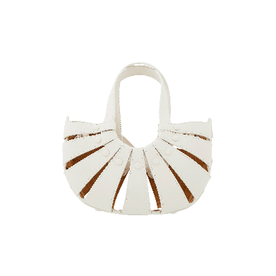 Pre-owned Bottega Veneta The Shell Bag 'white/frost/gold'