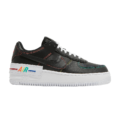 Pre-owned Nike Wmns Air Force 1 Shadow 'multi Stitch' In Black