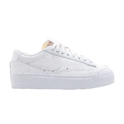 Pre-owned Nike Wmns Blazer Low Platform 'triple White'