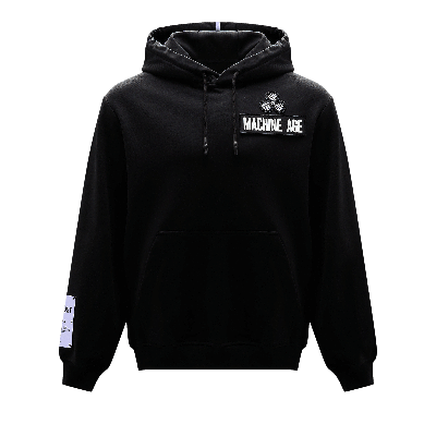 Pre-owned Mcq By Alexander Mcqueen Patch Hoodie 'black'
