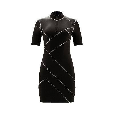 Pre-owned Mcq By Alexander Mcqueen Tech Dress 'soot' In Black