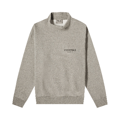 Pre-owned Essentials Fear Of God  Pullover Mockneck 'heather Oatmeal' In Tan