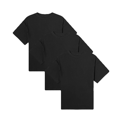 Pre-owned Essentials Fear Of God  Three Pack Of Short-sleeve T-shirt 'black'