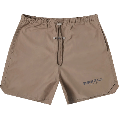 Pre-owned Essentials Fear Of God  Volley Short 'cement' In Grey