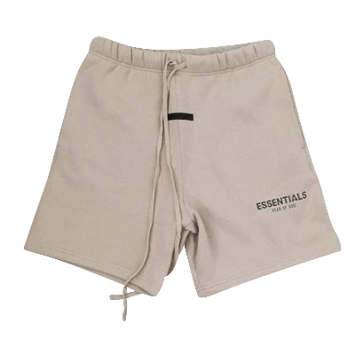 Pre-owned Essentials Fear Of God  Sweat Shorts 'stone' In Cream