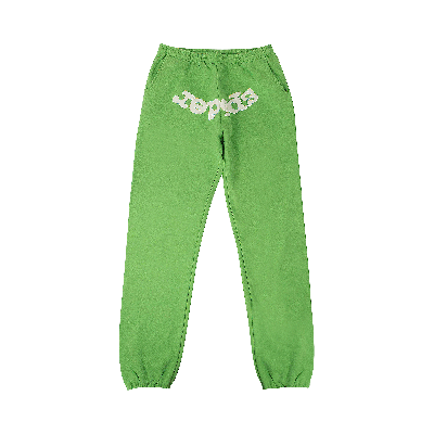 Pre-owned Sp5der Logo Print Sweatpants 'green'