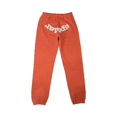 Pre-owned Sp5der Logo Print Sweatpants 'orange'