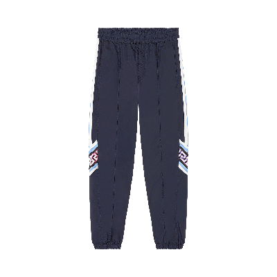 Pre-owned Versace Logo Print Pant 'navy/multicolor' In Blue