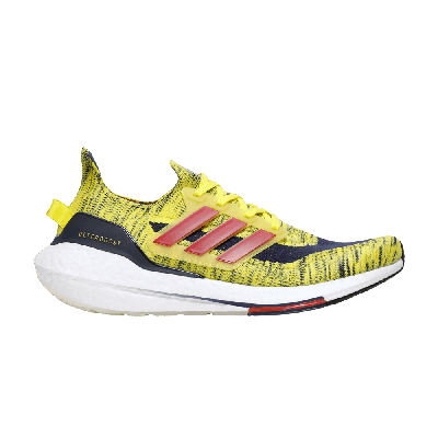 Pre-owned Adidas Originals Ultraboost 21 'bright Yellow Navy'