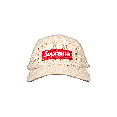 Pre-owned Supreme String Camp Cap 'natural' In Cream