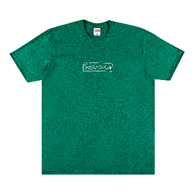 Pre-owned Supreme X Kaws Chalk Logo Tee 'light Pine' In Green