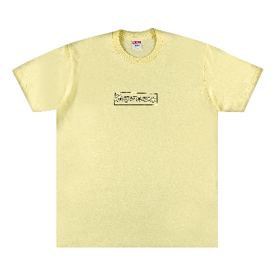 Pre-owned Supreme X Kaws Chalk Logo Tee 'pale Yellow'