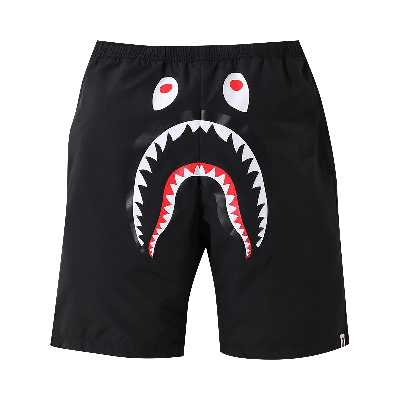 Pre-owned Bape Shark Beach Shorts 'black'