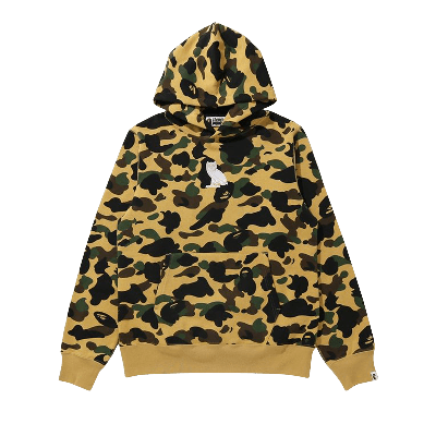 Pre-owned Bape X Ovo 1st Camo Pullover Hoodie 'yellow'