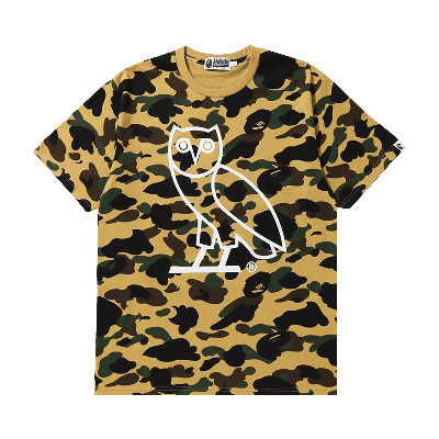 Pre-owned Bape X Ovo 1st Camo Tee 'yellow'