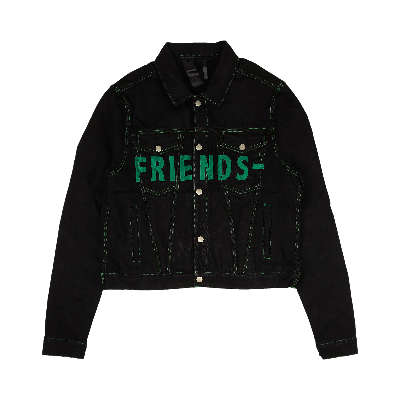 Pre-owned Vlone Friends Denim Jacket 'black/purple'