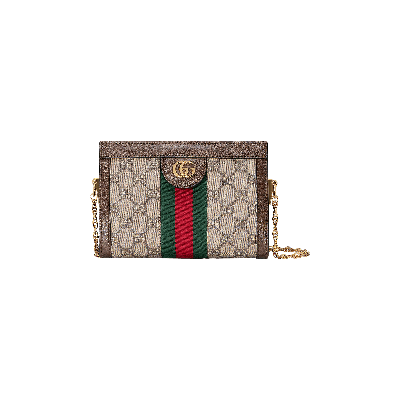 Pre-owned Gucci Ophidia Mini Shoulder Bag 'gg Supreme' In Brown