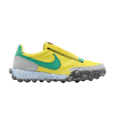 Pre-owned Nike Wmns Waffle Racer Crater 'yellow Strike Roma Green'