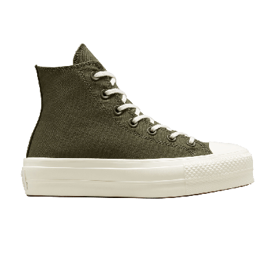 Pre-owned Converse Wmns Chuck Taylor All Star Platform High 'hybrid Texture - Cargo Khaki' In Green
