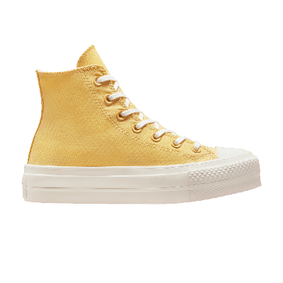 Pre-owned Converse Wmns Chuck Taylor All Star Platform High 'hybrid Texture - Saturn Gold' In Yellow