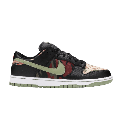 Nike Dunk Low "crazy Camo" Sneakers In Green