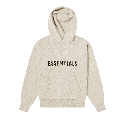 Pre-owned Essentials Fear Of God  Knit Hoodie 'moss' In Cream
