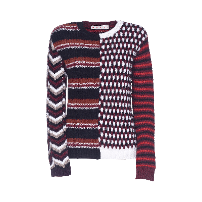 Pre-owned Marni Roundneck Sweater 'wine' In Red