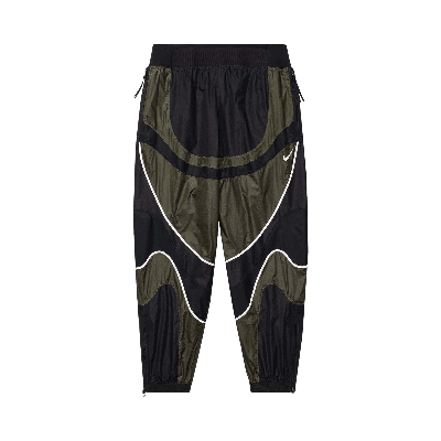 Pre-owned Nike Women's Ispa Pants 'off Noir/newsprint/iron Grey' In Green