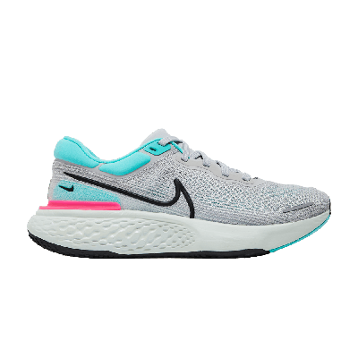 Pre-owned Nike Zoomx Invincible Run Flyknit 'grey Fog Dynamic Turquoise'
