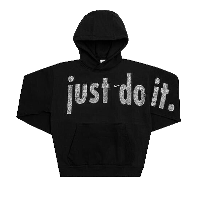 Pre-owned Cactus Plant Flea Market X Nike X Swarovski Crystals Just Do It Hooded Pullover 'black'