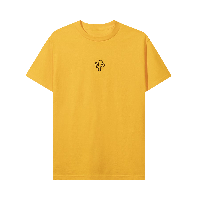 Pre-owned Anti Social Social Club X Cactus Plant Flea Market Club Tee 'yellow'