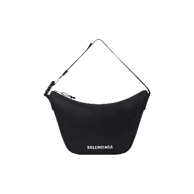 Pre-owned Balenciaga Wheel Logo Beltpack 'black/white'