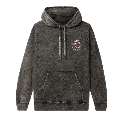 Pre-owned Anti Social Social Club Bed Hoodie 'black Wash'