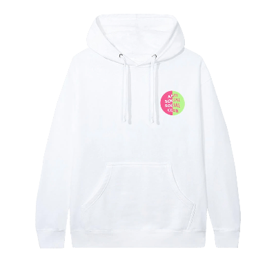 Pre-owned Anti Social Social Club Hypocrite Hoodie 'white'