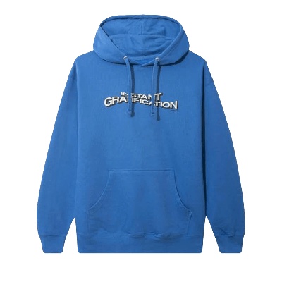 Pre-owned Anti Social Social Club Ig Hoodie 'blue'