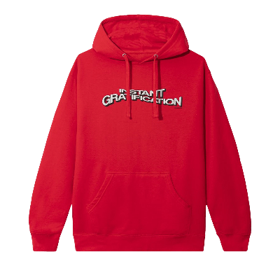 Pre-owned Anti Social Social Club Ig Hoodie 'red'