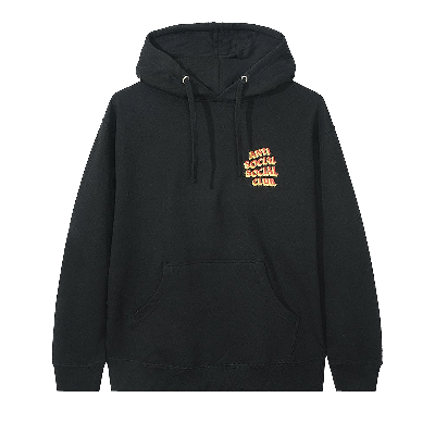 Pre-owned Anti Social Social Club Popcorn Hoodie 'black'