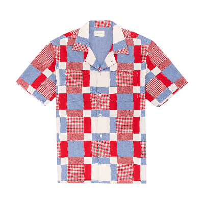 Pre-owned Aimé Leon Dore Patchwork Leisure Shirt 'rainbow Multicolor' In Red
