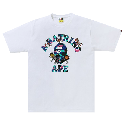 Pre-owned Bape X Kid Cudi College Moon Man Tee 'white'